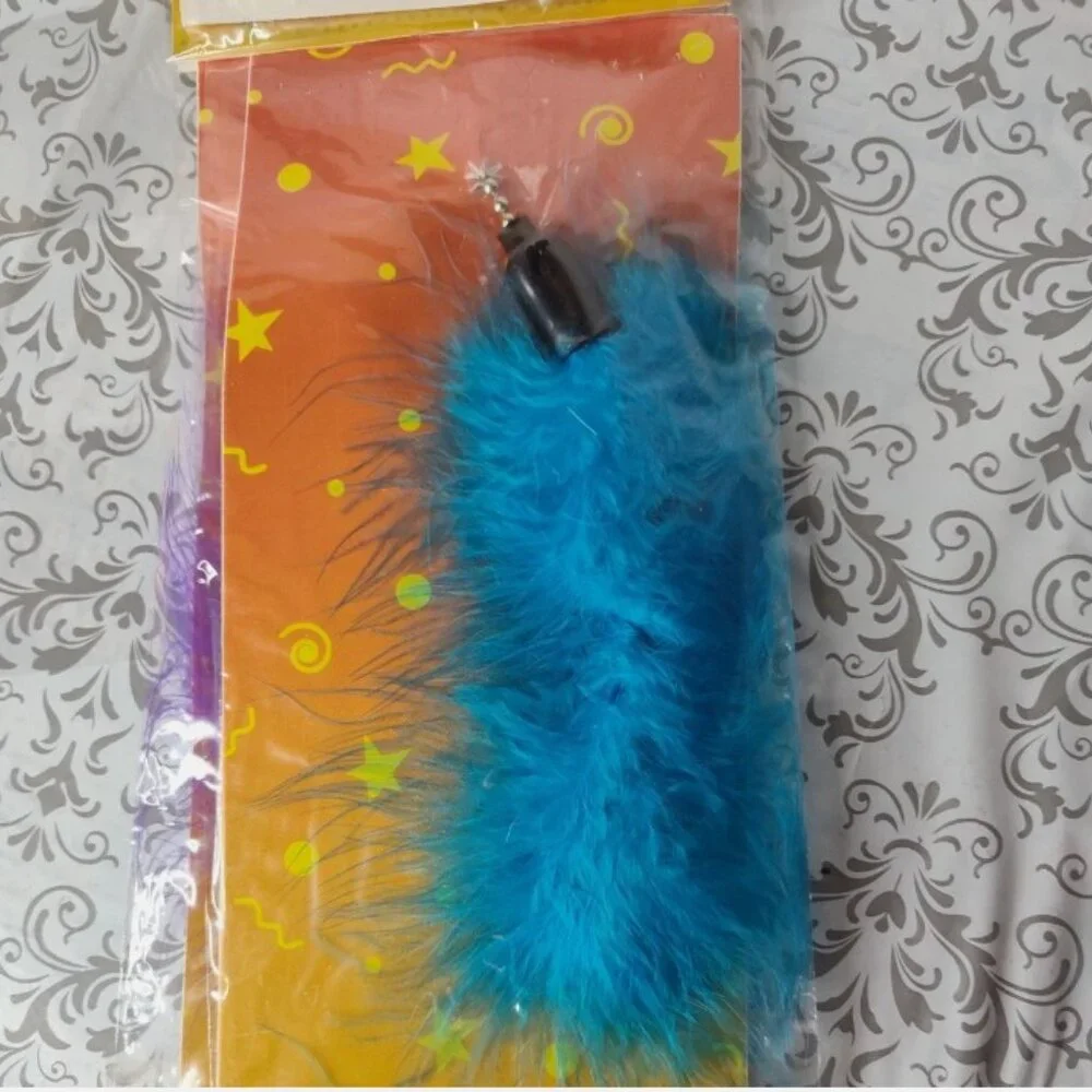 Lot of 3 Lazy Pet Interactive Tail Tease Cat Toy Orange Blue Purple C6
